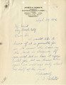 Letter from James N. Kobata, grower of vegetables, berries, flowers to Mr. [George H.] Hand, Chief Engineer, Rancho San Pedro, September 29, 1926