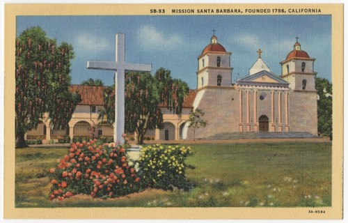 Mission Santa Barbara, founded 1786, California