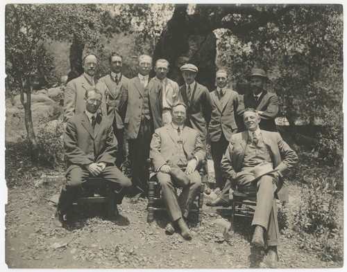 Group portrait - On the way to Imperial Valley, campaigning for Governor Hiram Johnson