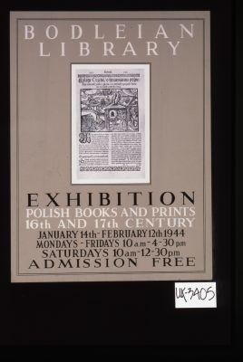 Exhibition. Polish books and prints