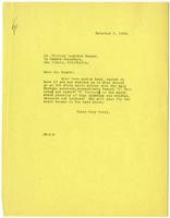 Letter from Julia Morgan to William Randolph Hearst, November 3, 1928