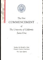 The First Commencement of The University of California Santa Cruz