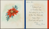 Christmas card from Shinn's Grace to Sue Ogata Kato