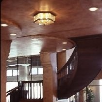 Interior view of the Ramona Hotel under reconstruction