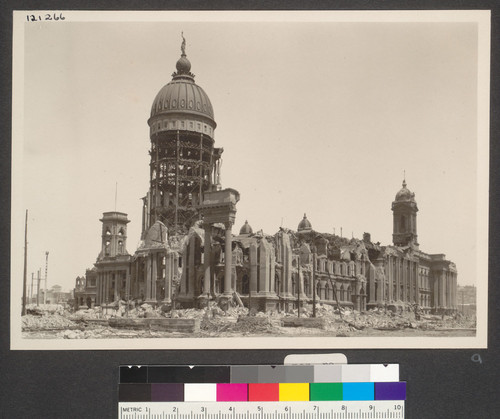 Wreck of San Francisco's $7,000,000 City Hall. The most picturesque ruin in the city. [Neg. no. 6444.]
