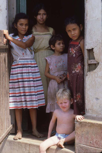 Children in a doorway, La Palma, 1983