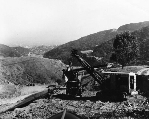 Steamshovel at work in Cahuenga Pass