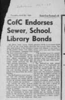 CofC Endorses, Sewer, School, Library Bonds