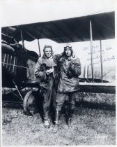 Douglas Fairbanks and Dana C. de Hart with biplane