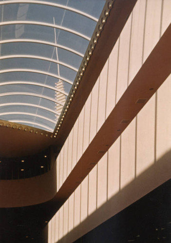 Interior view of the skylights in the Administration Building of the Frank Lloyd Wright-designed Marin County Civic Center, San Rafael, California, 1962 [photograph]