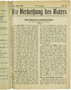 Die Verheissung des Vaters und der Sieg des Kreuzes, 1937, nr. 11