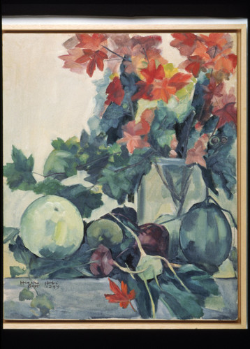 Autumn Leaves, Melons and Vegetables