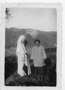 A Maryknoll Sister and catechist take a trip to Dongshi, China, 1939