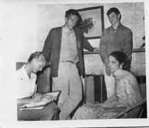 Jean Mosher and three teenagers, Circa 1960's