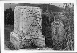 Tombstone of James Black in Petaluma(?), California, in 1959