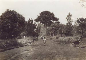 Street of Foumban, in Cameroon
