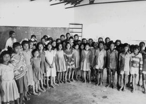Santal Parganas, Nordindien. Børn i Maharo-skolen, NELC, 1983