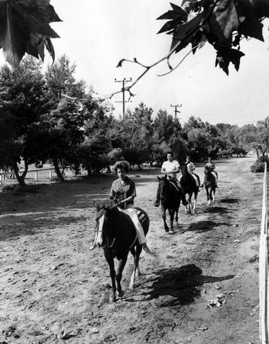 Riding horses in Griffith Park
