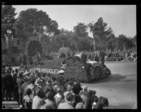 "California Admission Day" float in the Tournament of Roses Parade, Pasadena, 1930