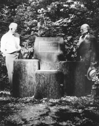 Rededication of the Andrew P. Hill fountain in the Big Basin Redwoods State Park