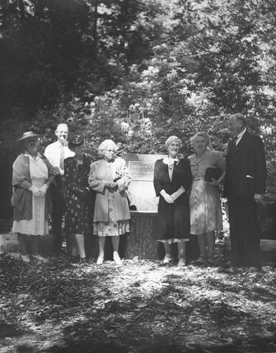 Rededication of the Andrew P. Hill fountain in the Big Basin Redwoods State Park