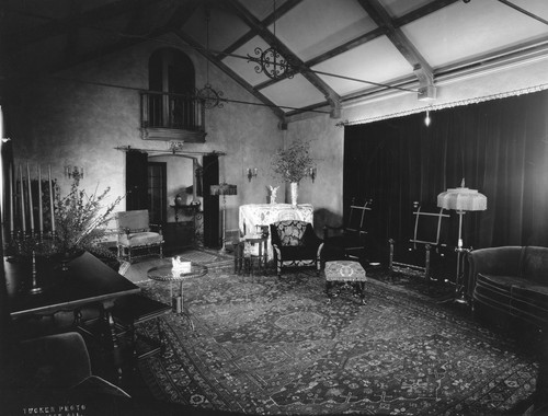 Interior view of the salon, McMahon house