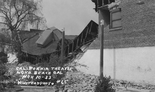 California Theatre after the earthquake