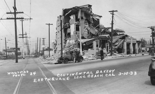 Continental Bakery building after the earthquake