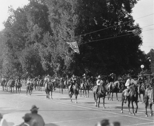 Mounted riders in the Rose Parade