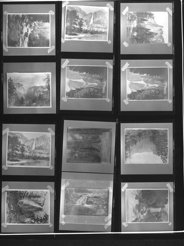 Contact prints of photographs in the Andrew P. Hill, Jr. Collection