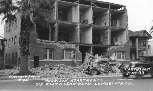 Morrison Apartments building after the earthquake