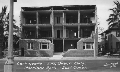 Morrison Apartments building after the earthquake