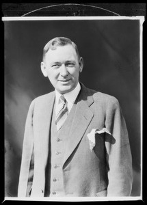 Mr. Jack Maddux, background airbrushed, Southern California, 1931
