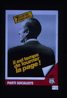 7 ans de Giscard - il est temps de tourner la page! Parti socialiste
