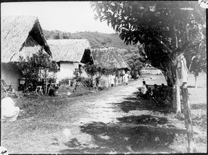 Houses at the mission station, Nkoaranga, Tanzania, ca.1907-1930