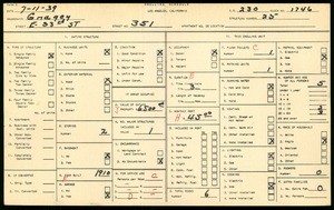 WPA household census for 351 EAST 33RD STREET, Los Angeles