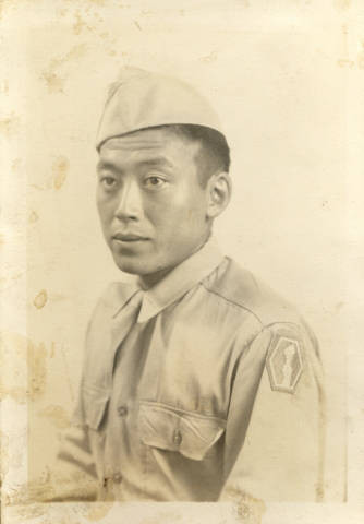 Portrait of Nick Nakano in military uniform