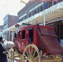 View of the Wells Fargo Stage coach in Old Sacramento