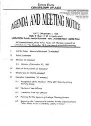 Agenda and meeting notice--December 13, 1995