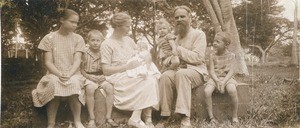 A missionary family : Mr and Mrs Seigneur with their children