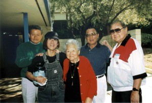 George Kim, Sally Lee Sasaki, Mary Lee Shon, another man and Luther Hahn