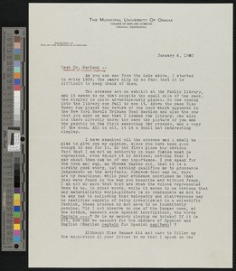 Hyatt Howe Waggoner, letter, 1930-01-06, to Hamlin Garland