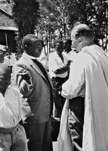 Dean Matia Lutosha and Missionary Doctor Knud Balslev, Ndolage, Tanganyika (from 1964 Tanzania)