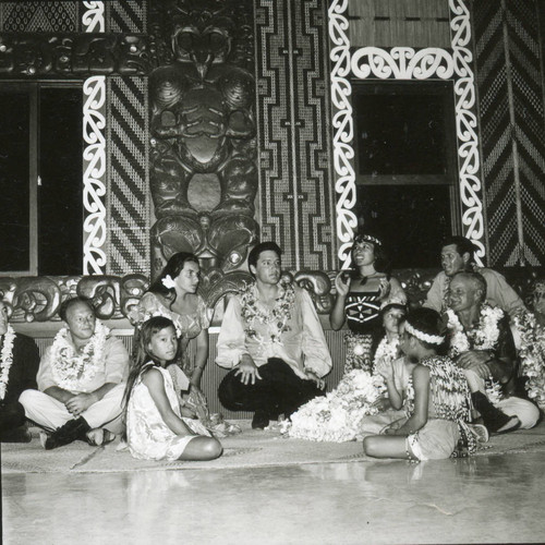Ceremony for Elvis, Micky, and the crew while filming "Paradise, Hawaiian Style" (1966)