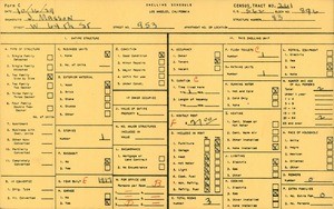 WPA household census for 953 WEST 64TH STREET, Los Angeles County