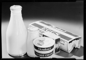 Milk, eggs, butter - group, Southern California, 1932