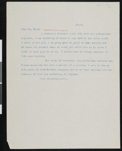 Hamlin Garland, letter, 1919-01-09, to James H. Beach