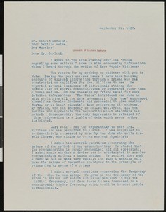 C.W. LaTourelle, letter, 1937-09-29, to Hamlin Garland