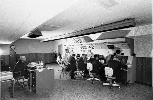 Control Tower at Hollywood-Burbank airport, Interior View of Radar Room, 1973