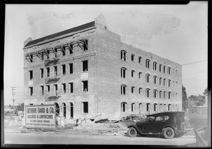 Apartment building on South Hobart Boulevard near San Marino Street, Los Angeles, CA, 1928